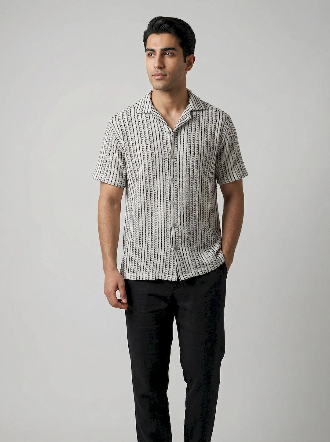 پیراهن خطی مردانه 3726